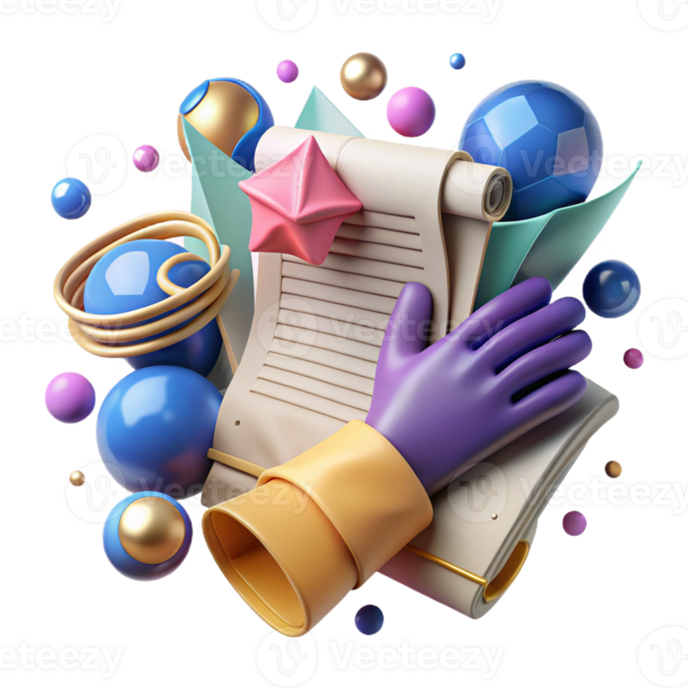 extraordinary traditional Historical Preservation Gloves Holding Document Cutout detailed png