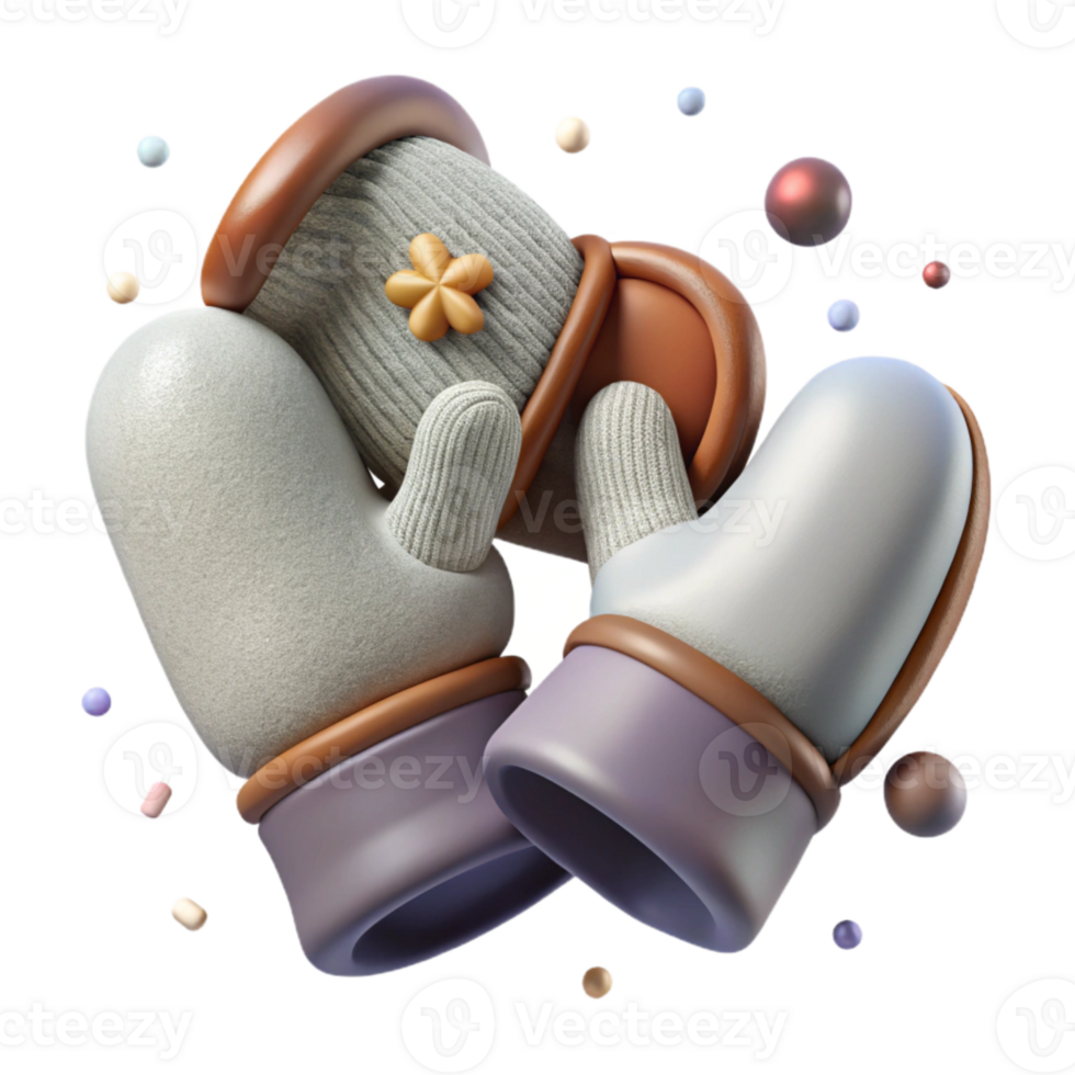 stunning contemporary Mittens Winter Clothing Cold Weather Gear Isolated professional png