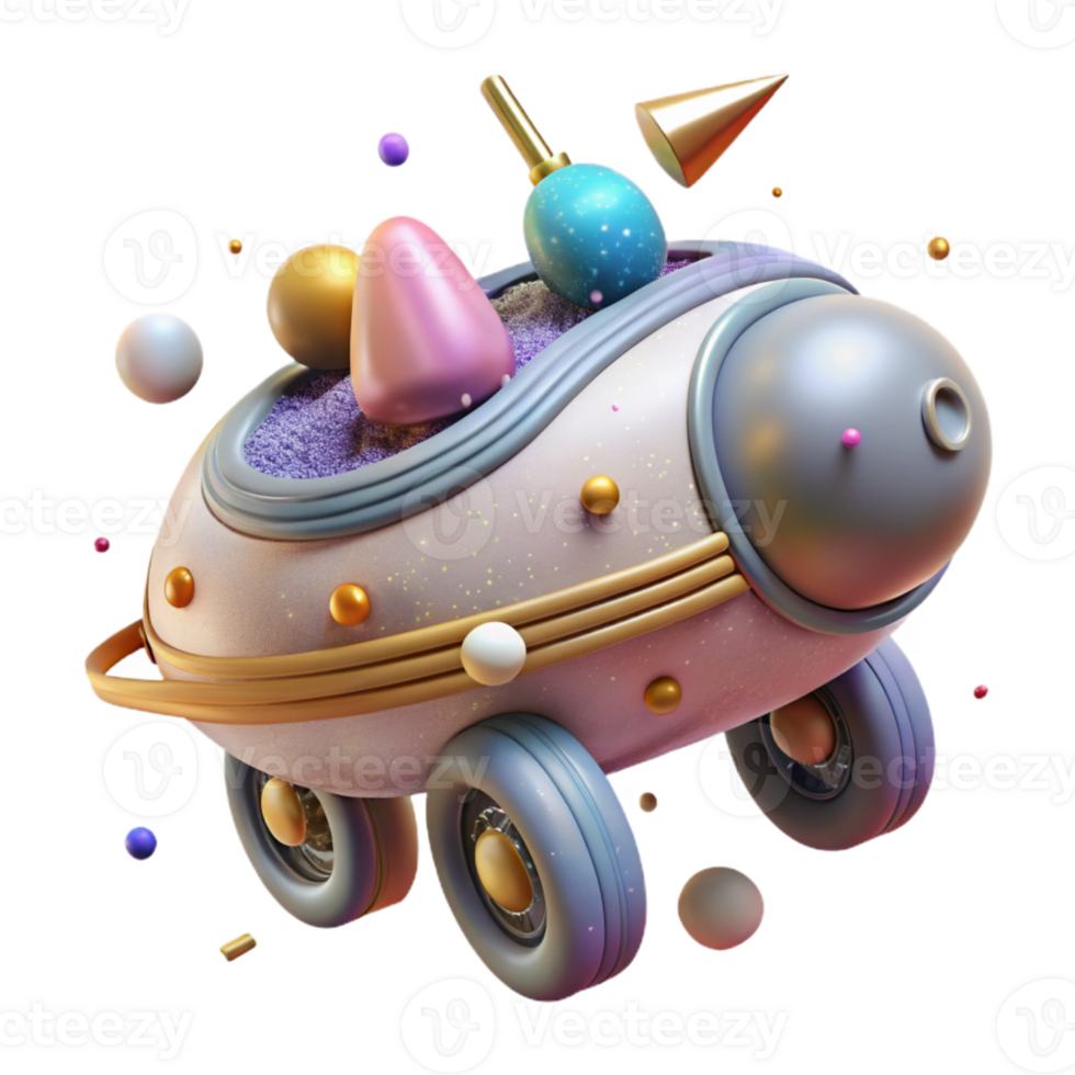 elegant modern Isolated Anti Gravity Vehicle Design premium png