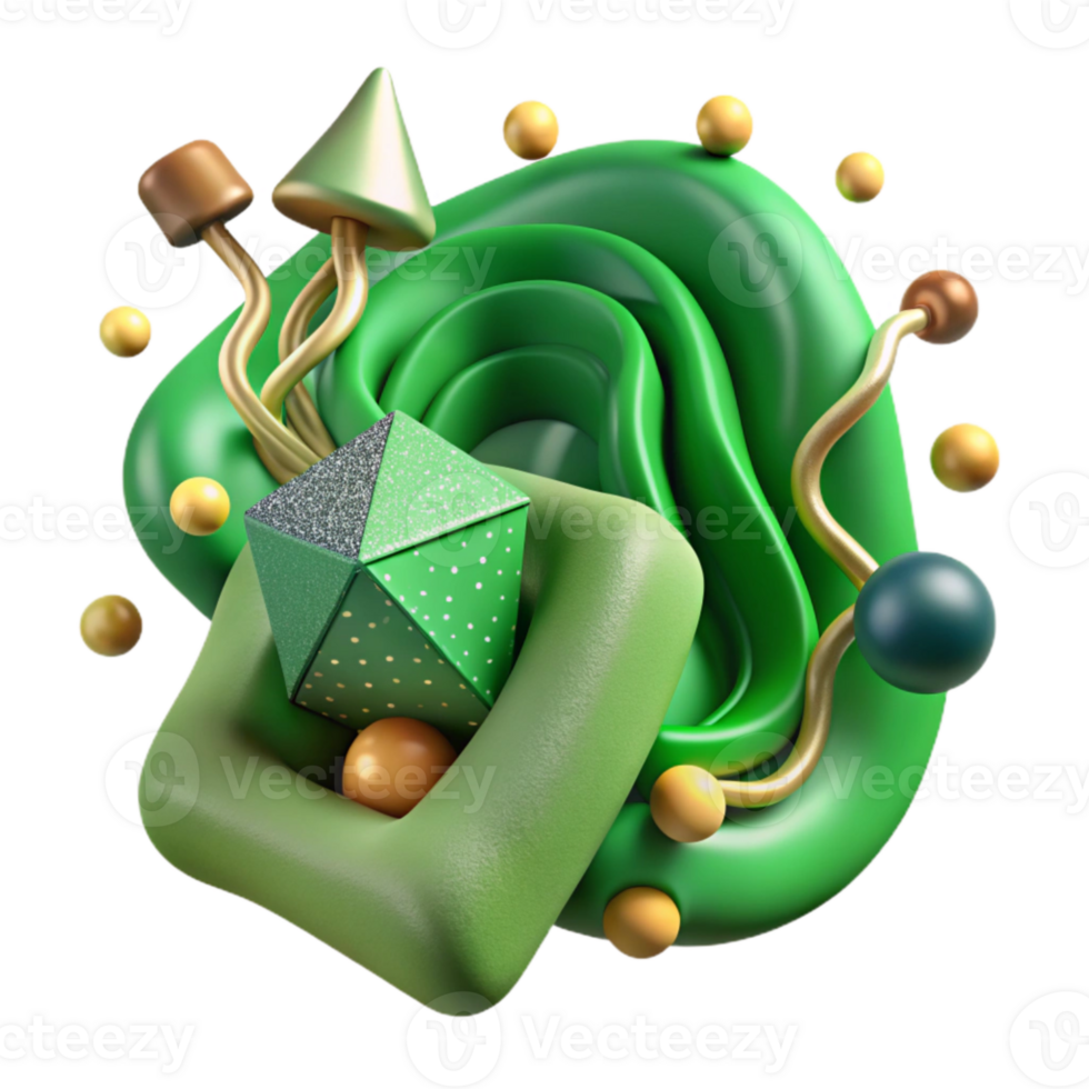 dramatic artistic Green Technology Innovation Isolated Element professional png