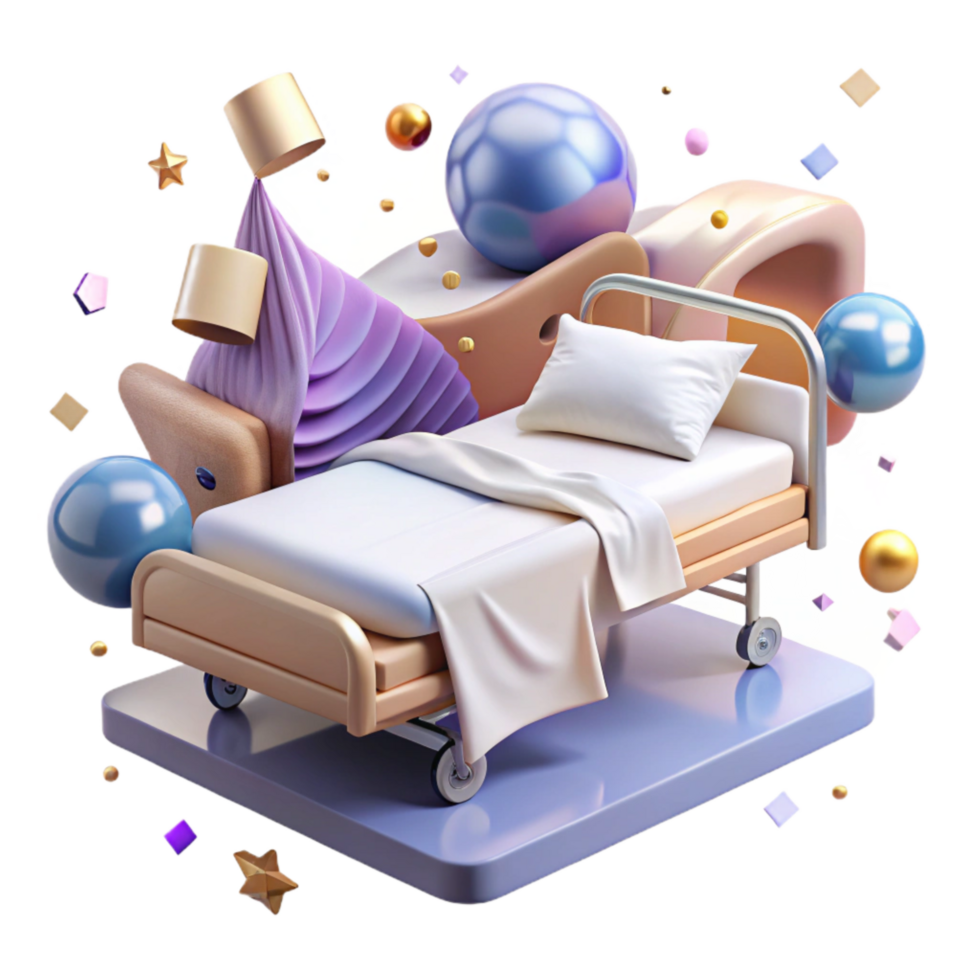 stunning contemporary Hospital Bed Illustration White Sheets Isolated genuine png