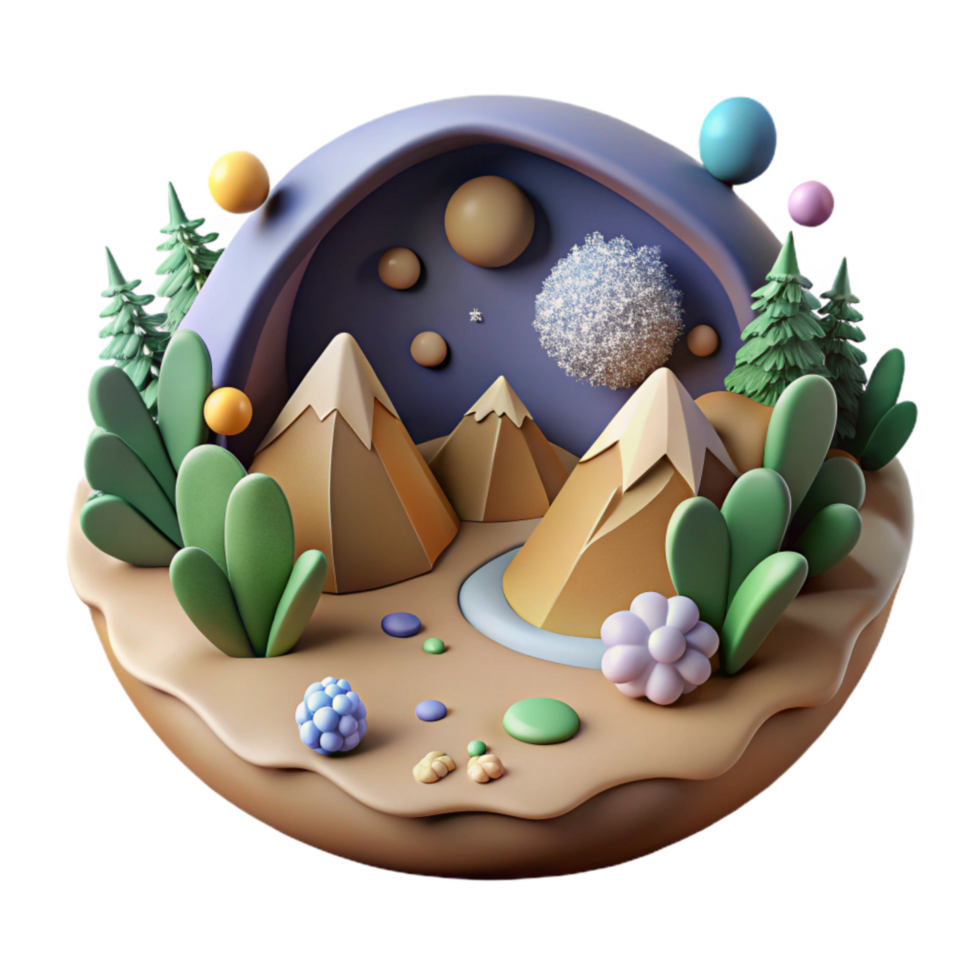 vibrant traditional Preserving Nature for Hibernating Species Cutout Naturalistic Style high resolution png
