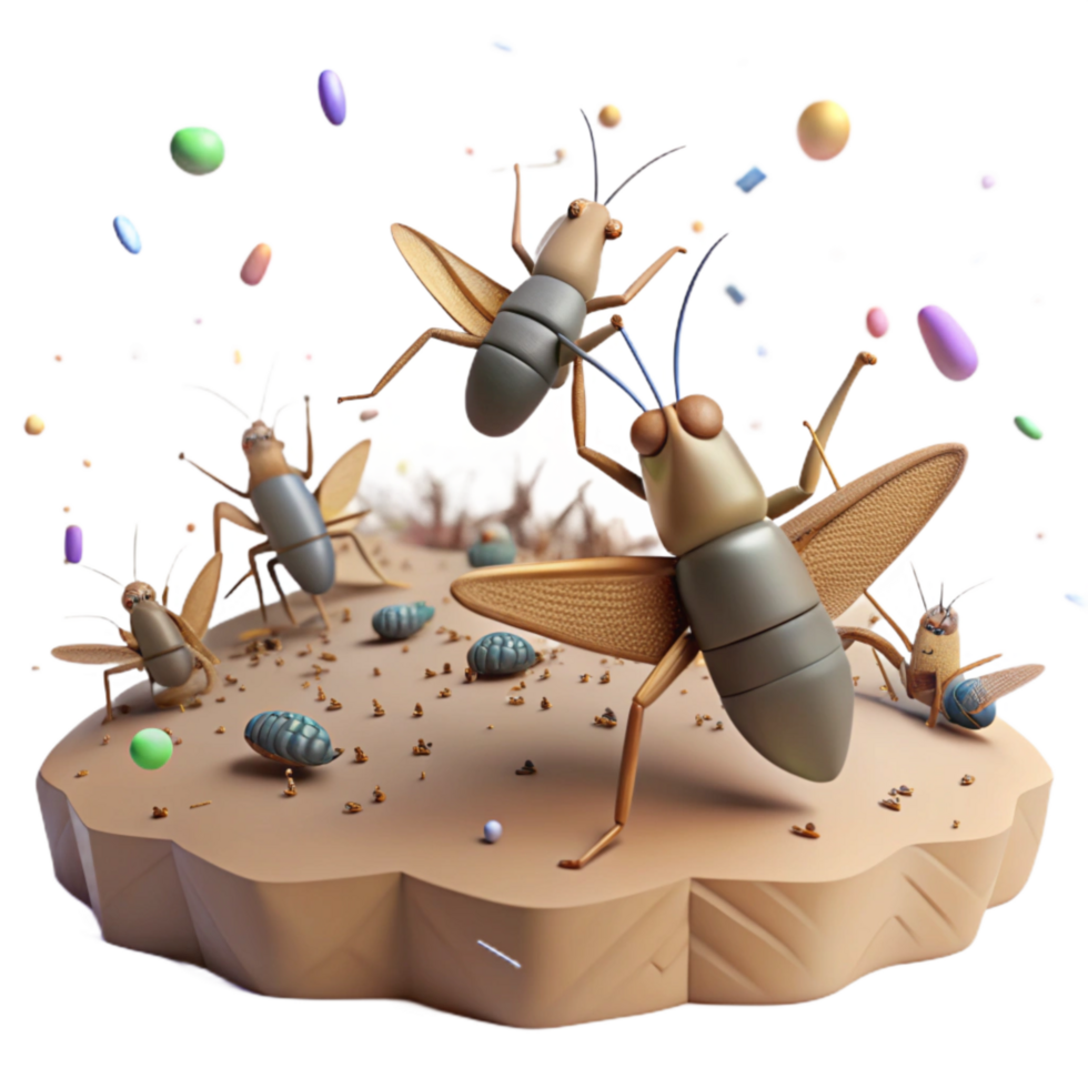 impressive classic Locust Swarm Migration Shadow Isolated Ground Detail Transparent Background premium png