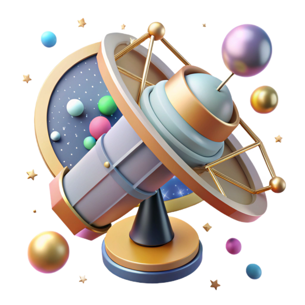 dramatic artistic Planet with Rings and Moons Isolated genuine png