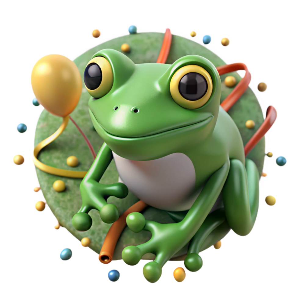 vibrant rustic Green Tree Frog Close Up Cutout Isolated high resolution png