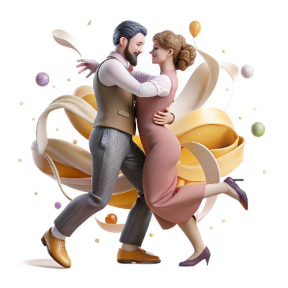 stunning classic Passionate Tango Dancers in Close Embrace Cutout Transparent Background original png