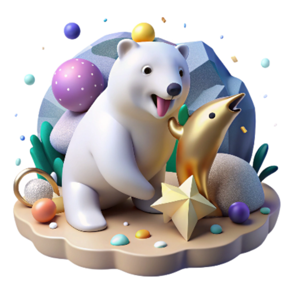 extraordinary traditional Polar Bear with Seal in Mouth Isolated Illustration Hunting Scene professional png