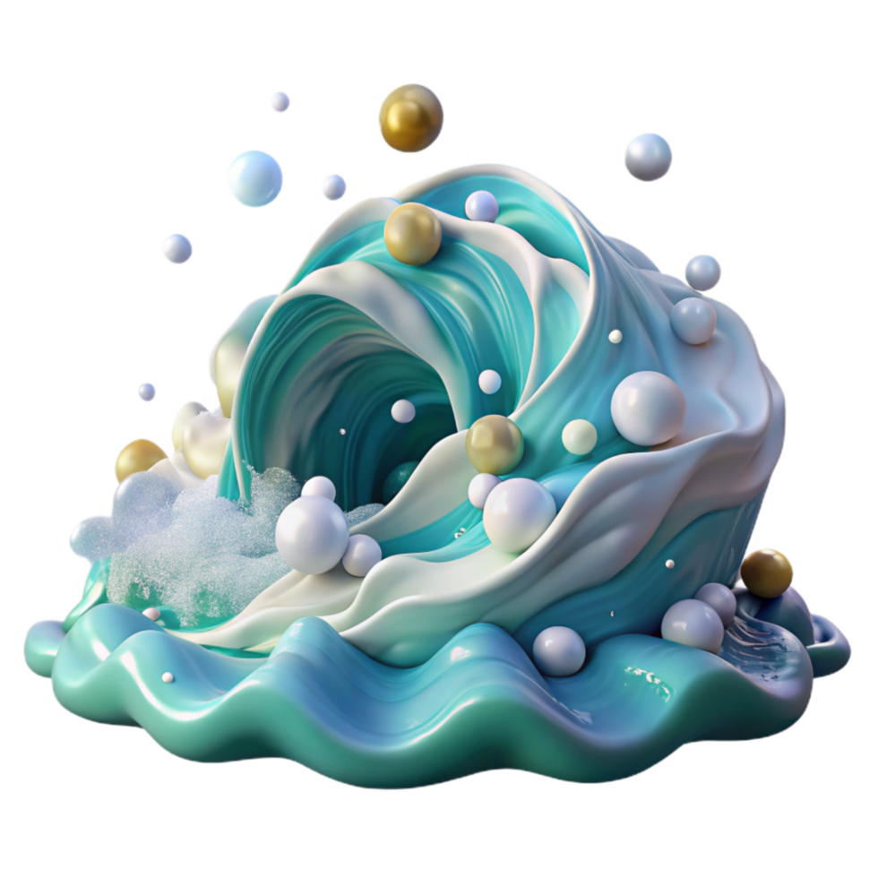 extraordinary artistic Ocean Waves Crashing on Shore Dynamic Angle Cutout detailed png