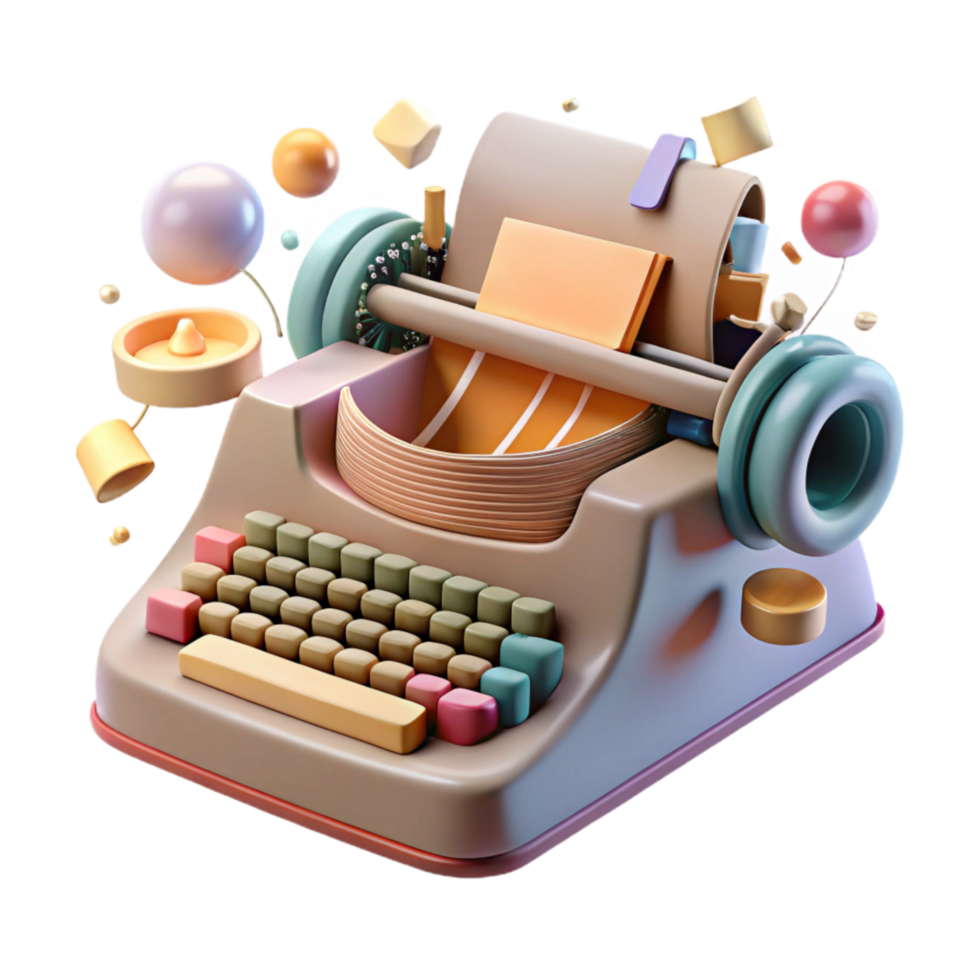 extraordinary artistic Linotype Machine Keyboard Detail Transparent Background genuine png
