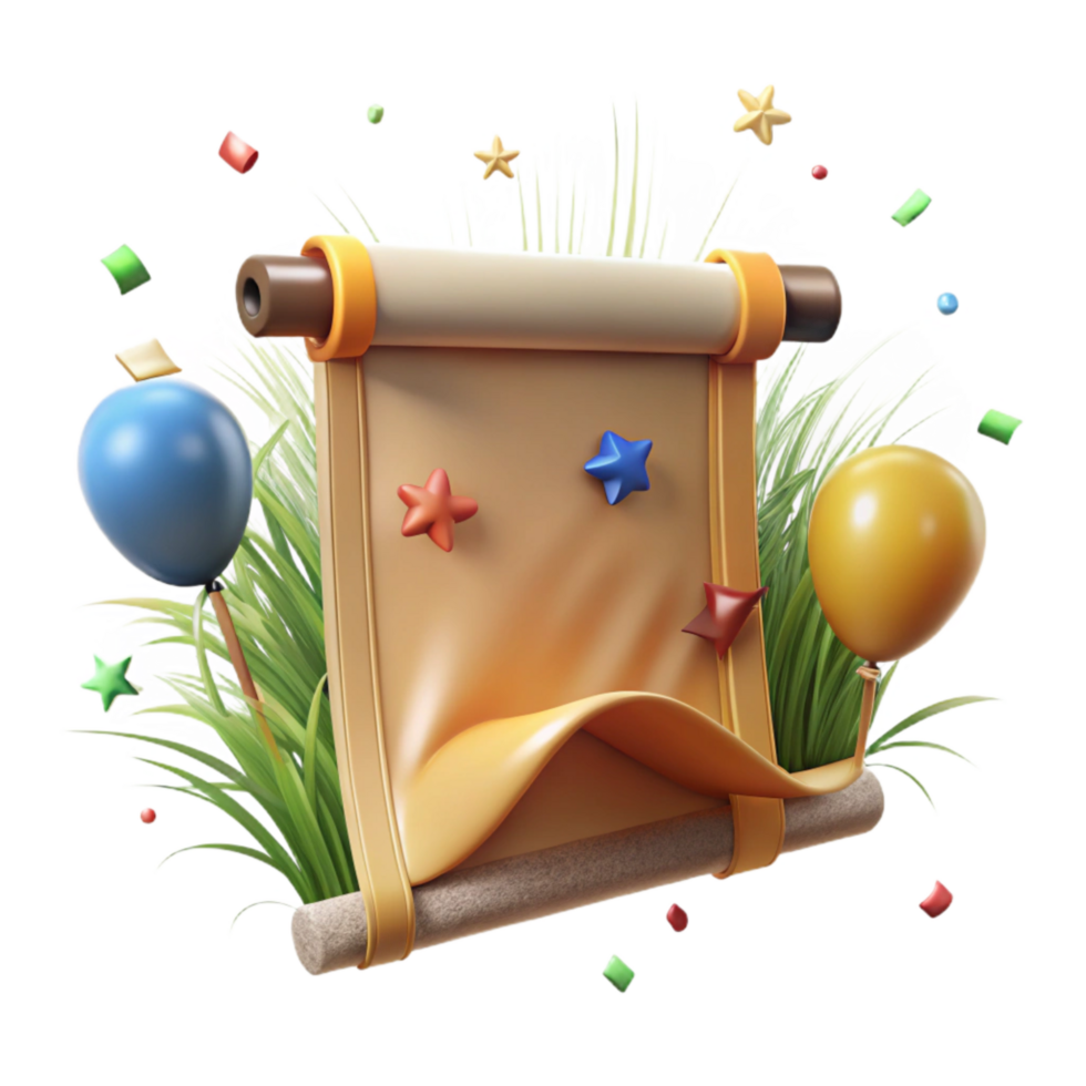 stunning abstract Protected Grassland Banner Isolated on Transparent Background authentic png