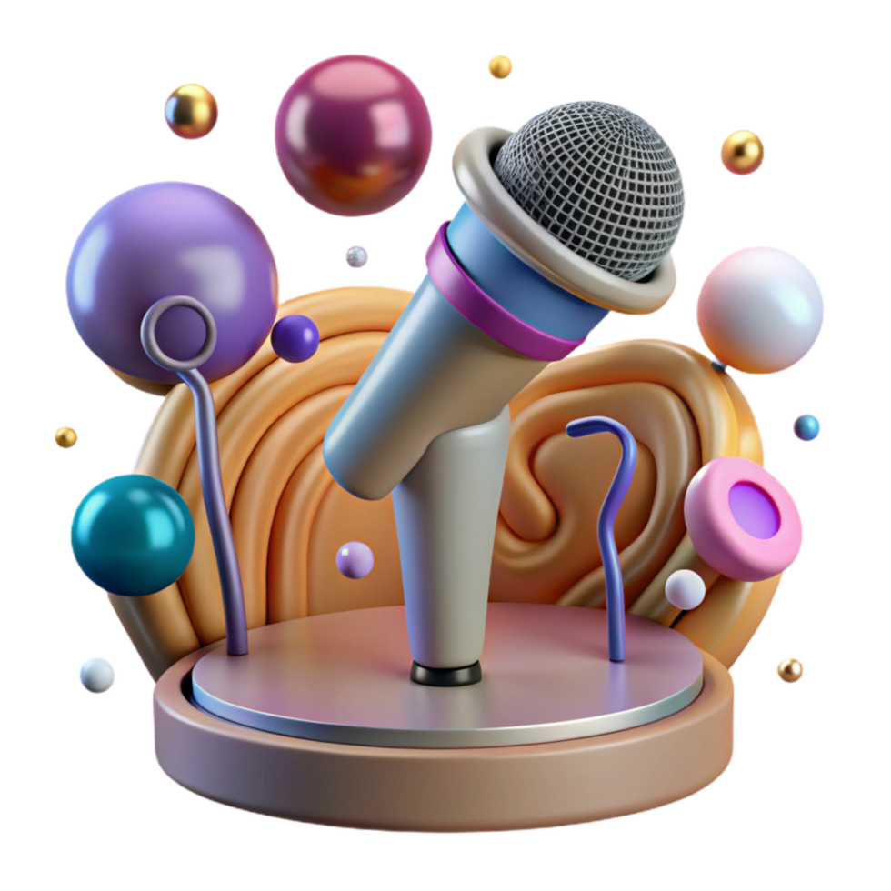 wonderful minimalist Public Speaking with Microphone Cutout Element png