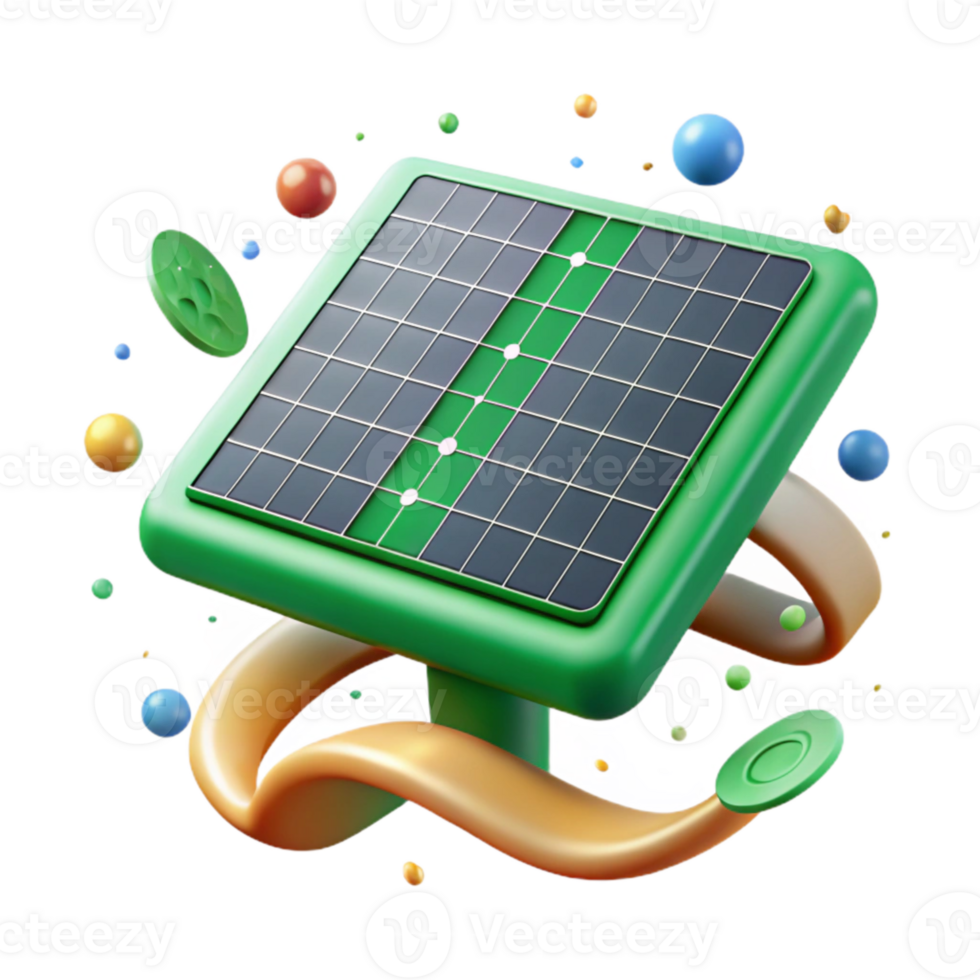 stunning creative Green Energy Solar Panel Icon Transparent Background exclusive png