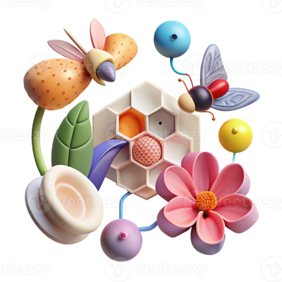 stunning creative Pollination Process Diagram White Background Cutout detailed png