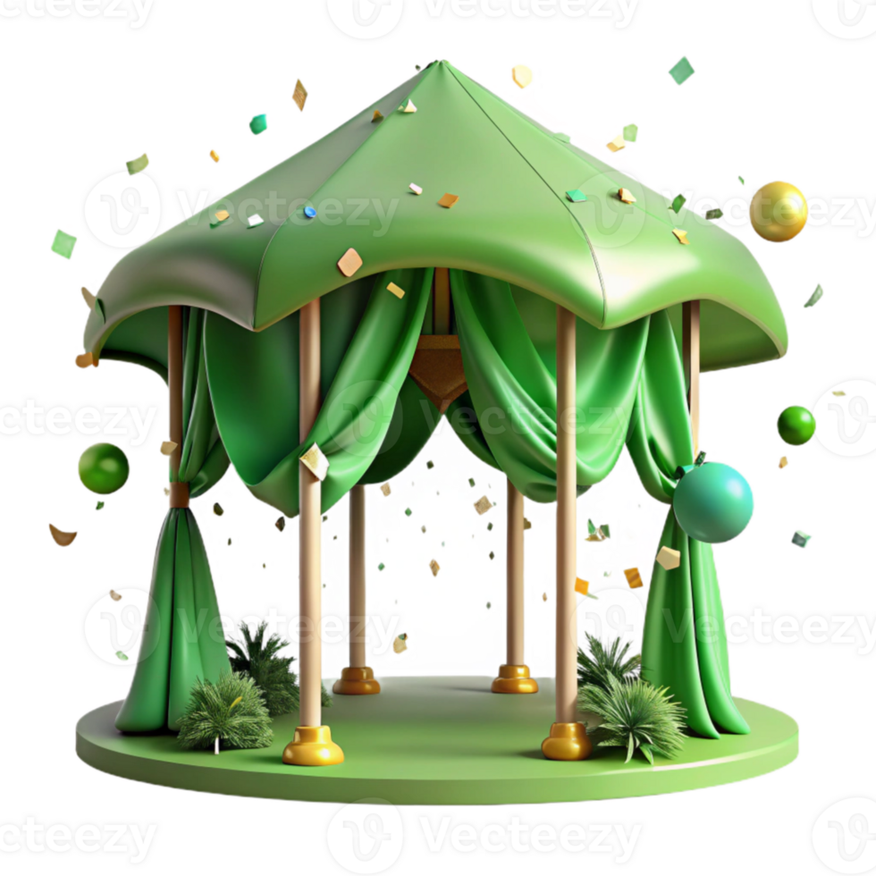 elegant abstract Green Canopy Sunrise Light Transparent Background exclusive png