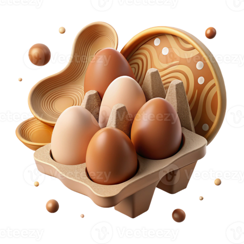 magnificent contemporary Organic Farm Fresh Eggs Brown Shell Cutout exclusive png