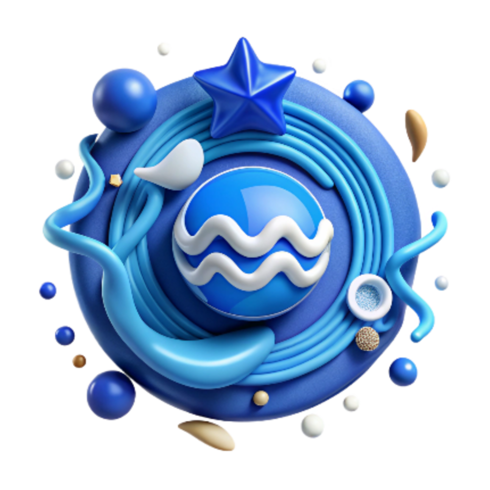 dramatic rustic Ocean Health Symbol Blue Isolated authentic png