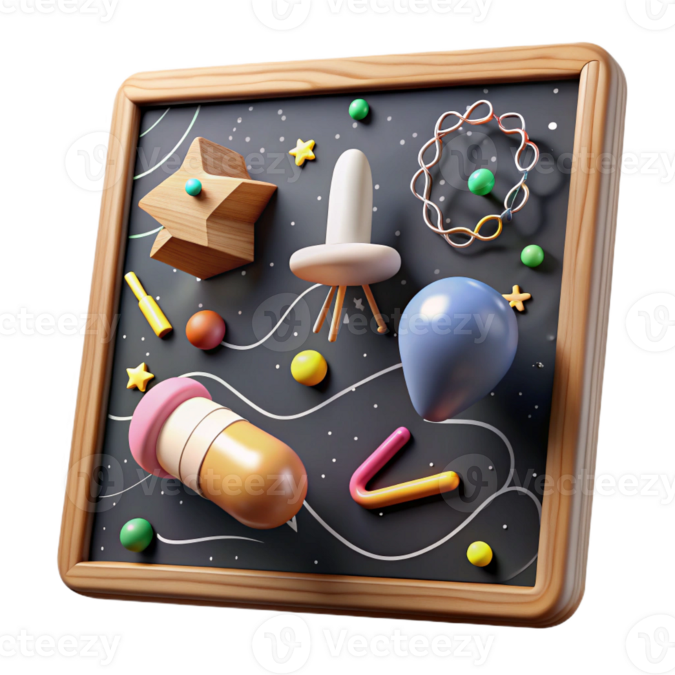 dramatic vintage Quantum Physics Equations Chalkboard Style Isolated png