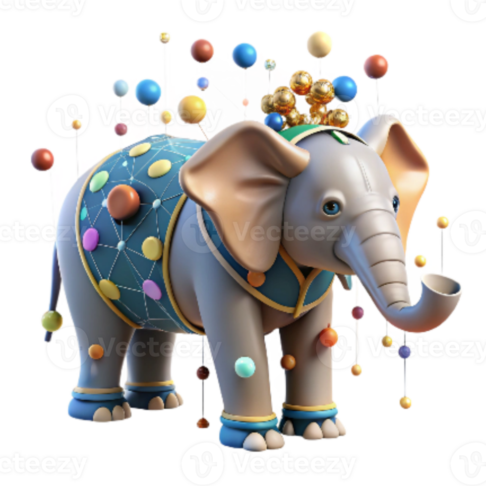 magnificent artistic Machine Learning Predicting Elephant Migration Path Precise Data Transparent Background premium png