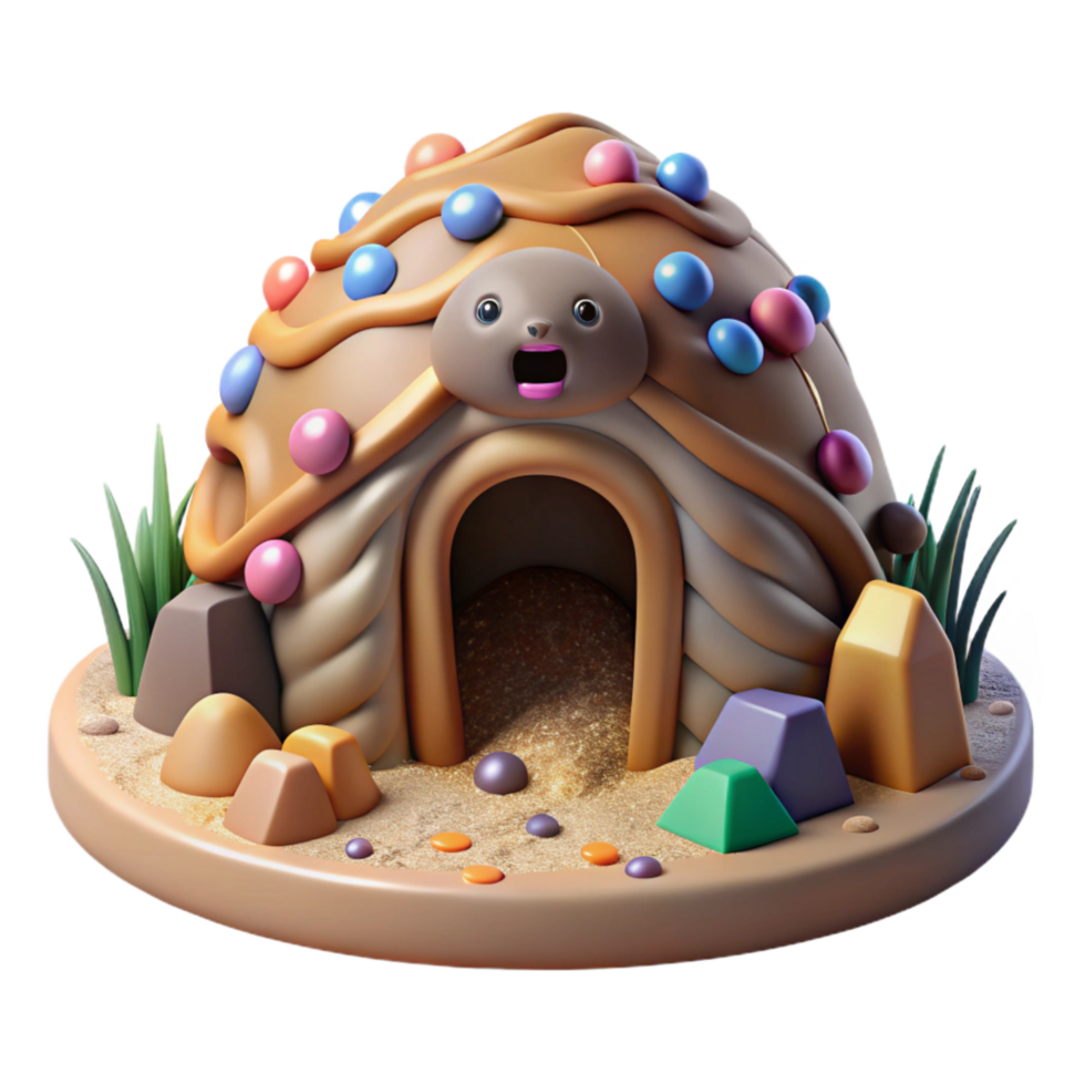 impressive abstract Groundhog Burrow Entrance Close Up Isolated detailed png
