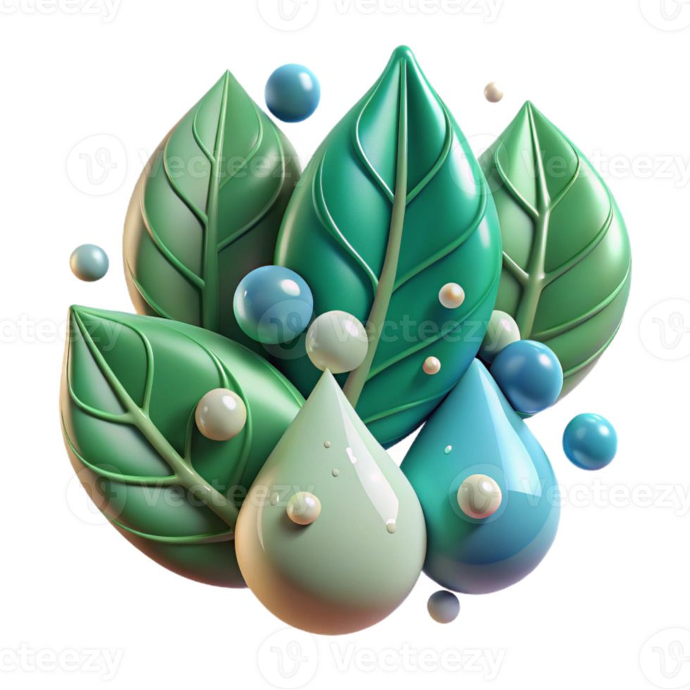 extraordinary contemporary Mangrove Leaves with Water Droplets Cutout Transparent Background premium png