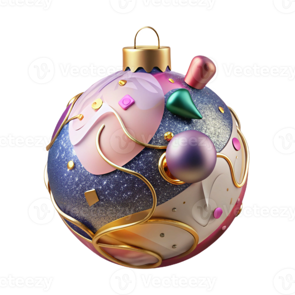 impressive abstract Printed Glass Ornament with Glitter Cutout professional png