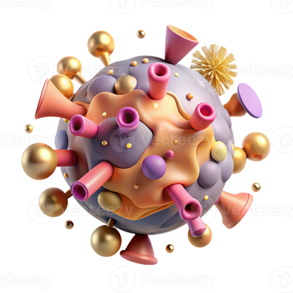 wonderful traditional Monkeypox Virus Illustration 3d Render Isolated professional png