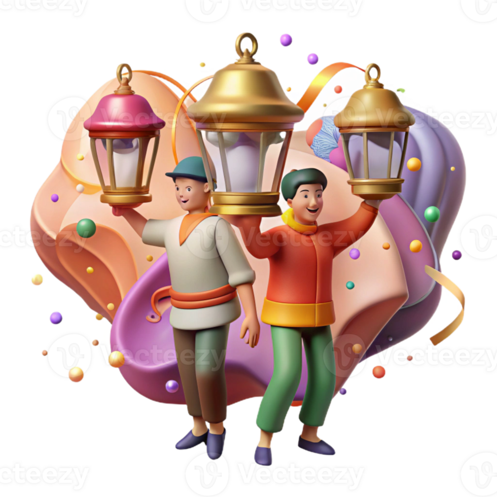 extraordinary abstract People Holding Lanterns Hope Symbol Cutout authentic png