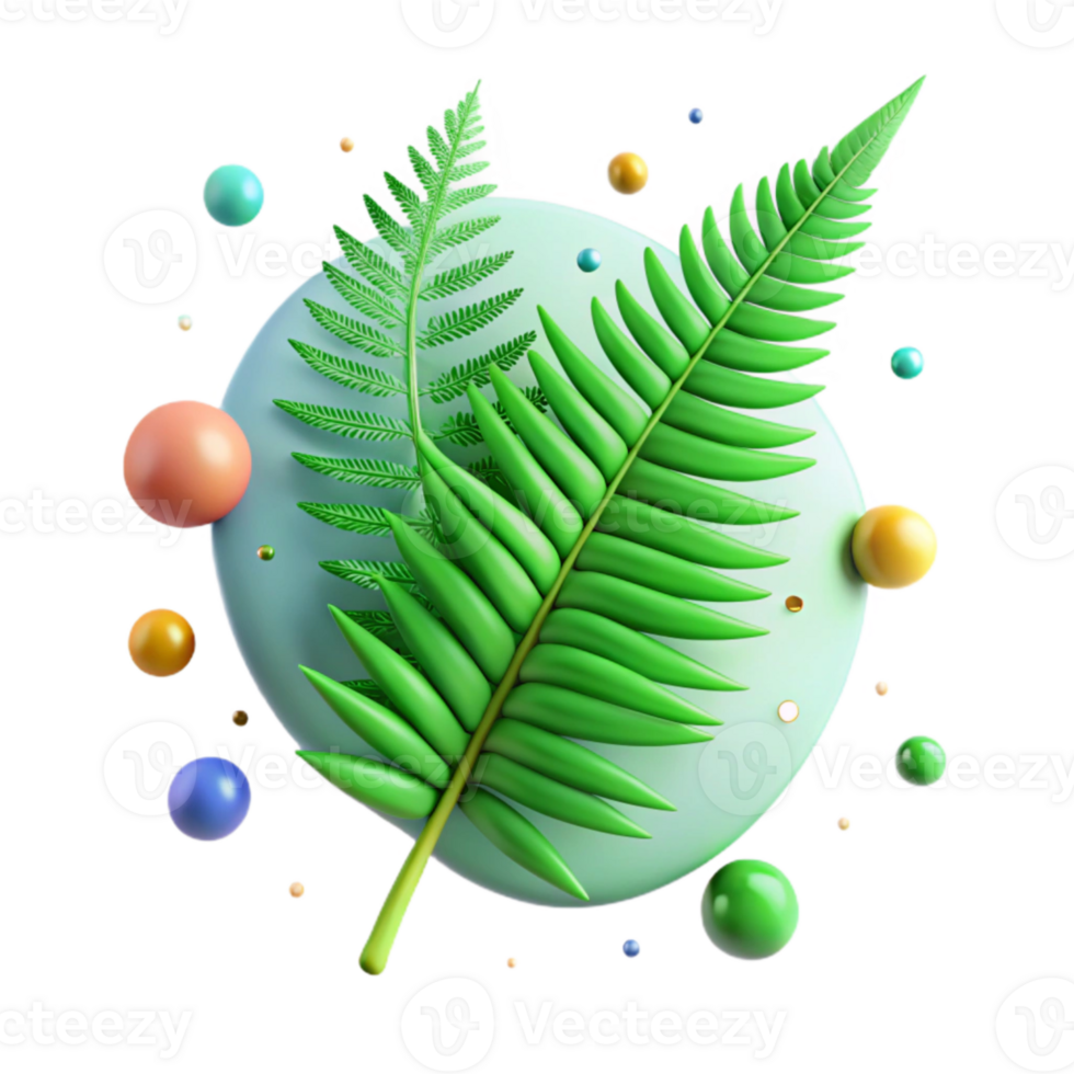 stunning vintage Green Fern Isolated with Frond Detail exclusive png