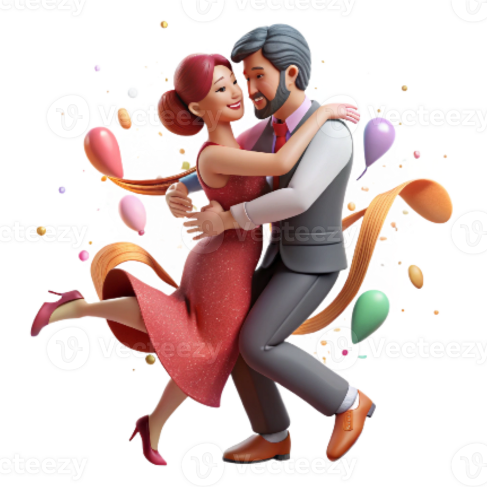 beautiful creative Passionate Tango Dancers in Close Embrace Cutout Transparent Background high quality png