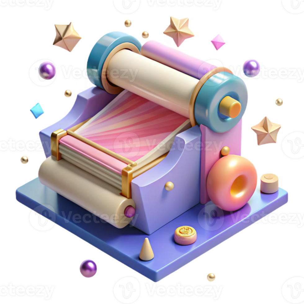 serene contemporary Laminating Machine Rollers Isolated high quality png