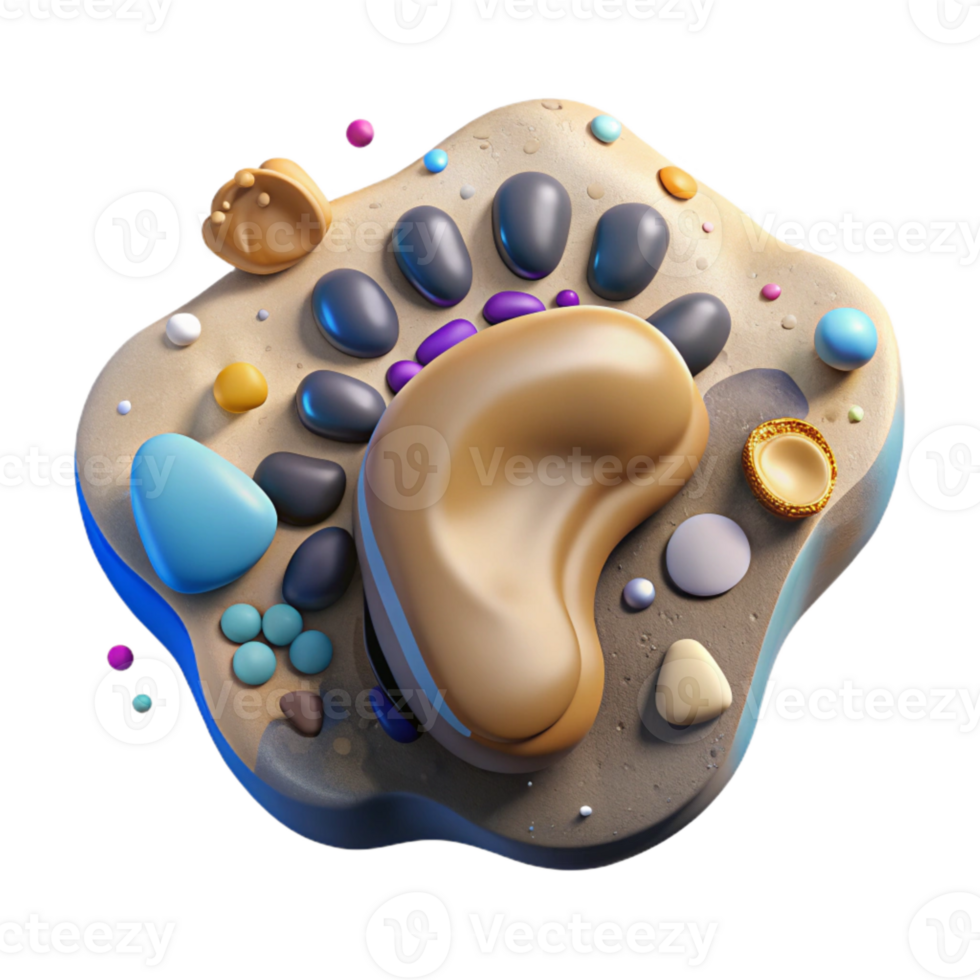 impressive classic Preserved History Fossil Footprint Isolated high resolution png
