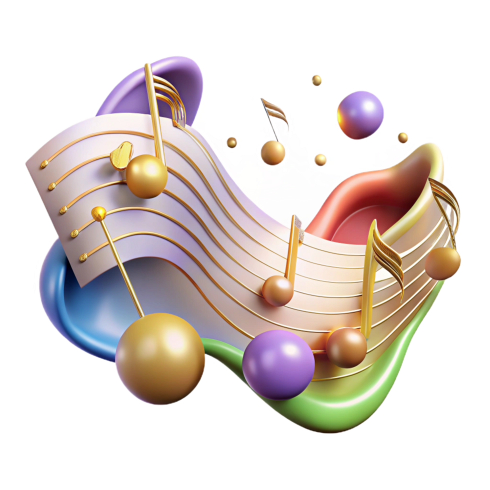 extraordinary rustic Music Staff Empty Lines with Transparent Background detailed png