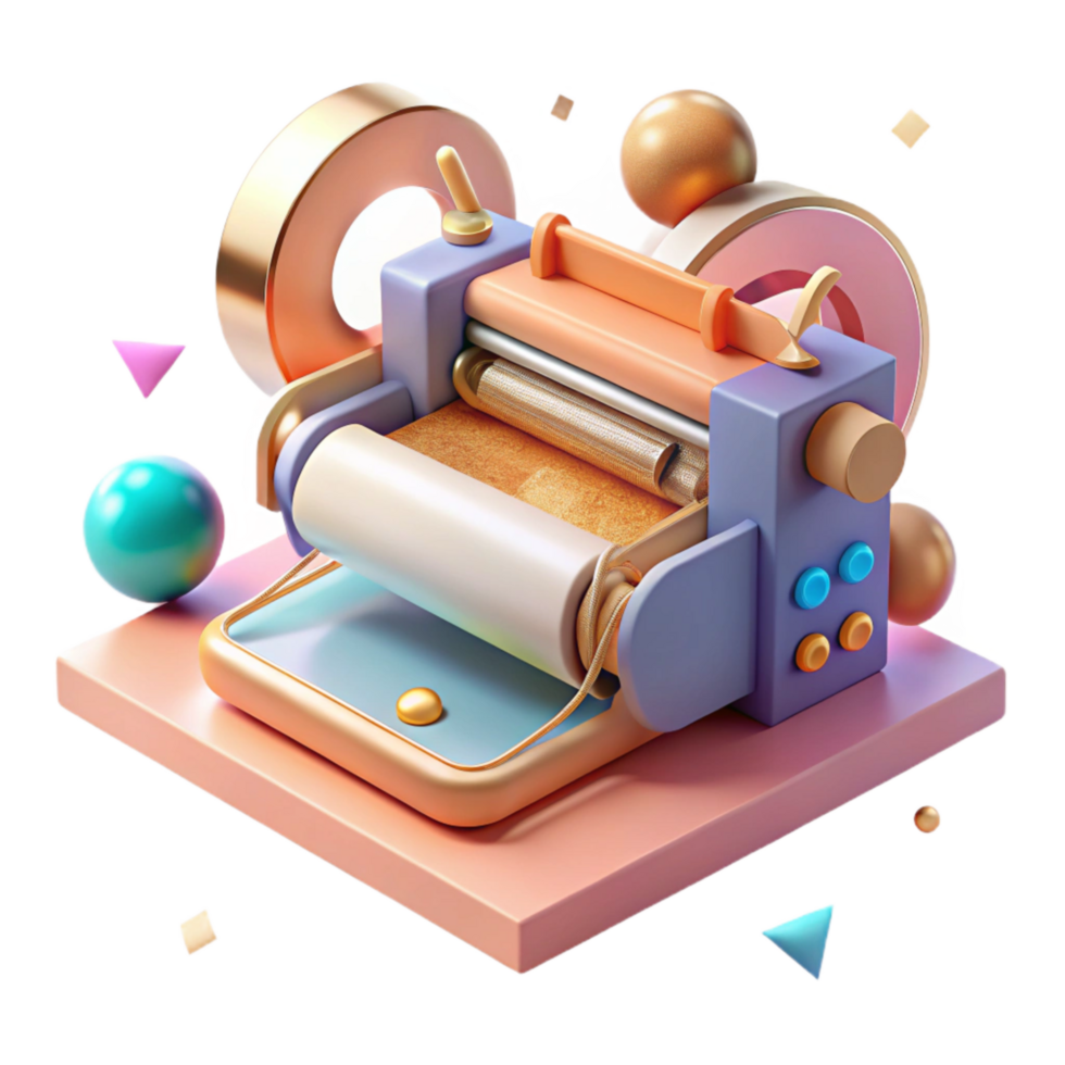 wonderful artistic Laminating Machine Rollers Isolated authentic png