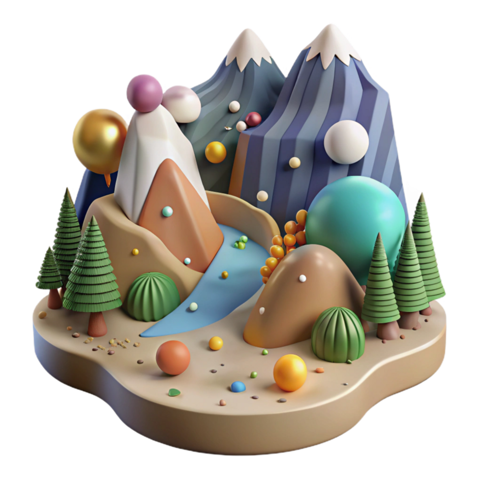 dramatic contemporary National Park Landscape Cutout Element high resolution png