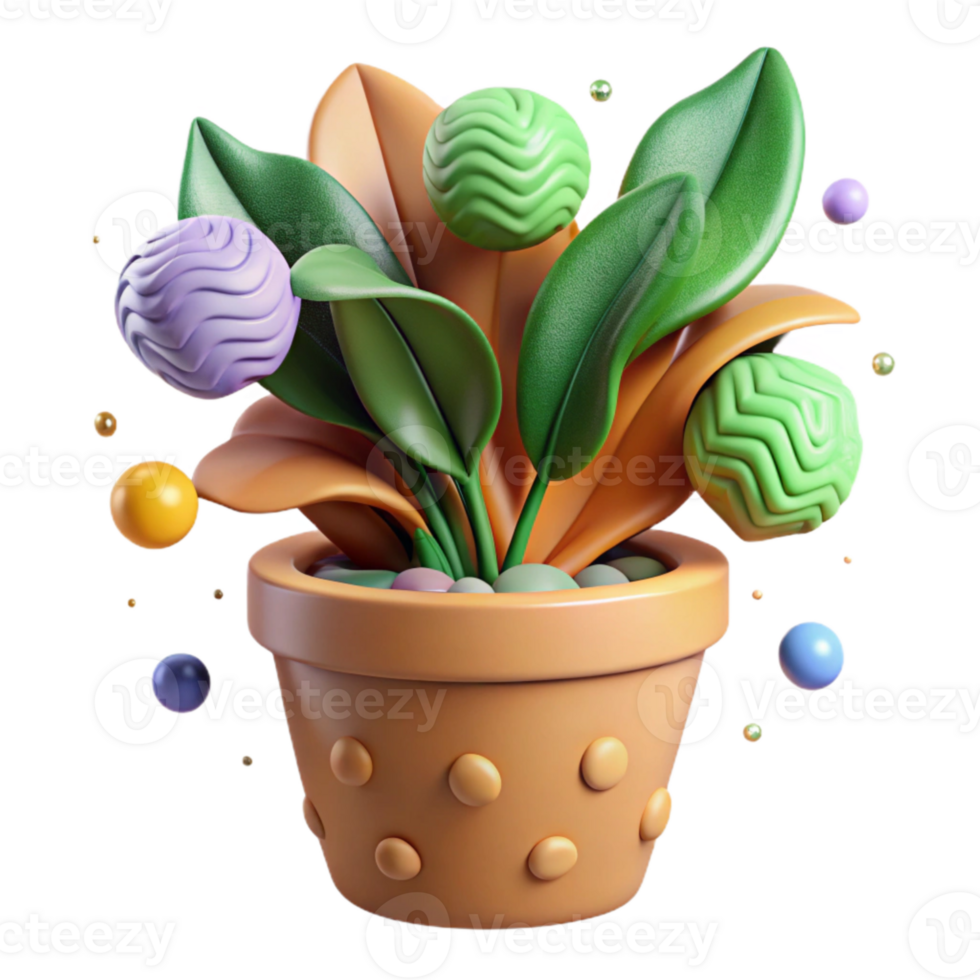 serene minimalist Indoor Plant in Terracotta Pot Cutout authentic png