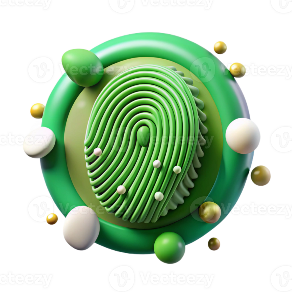 vibrant minimalist Green Thumbprint Icon Cutout png