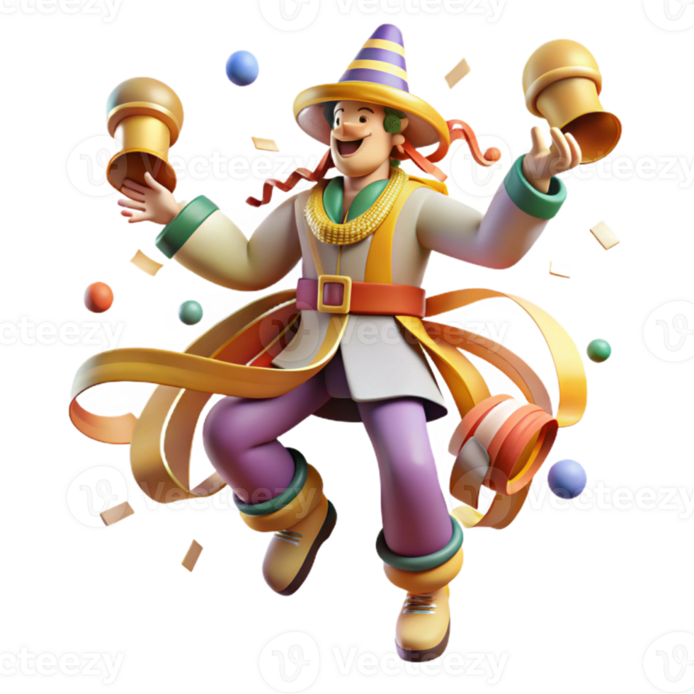 stunning modern Morris Dancer Bells and Ribbons Cutout Lively Motion authentic png