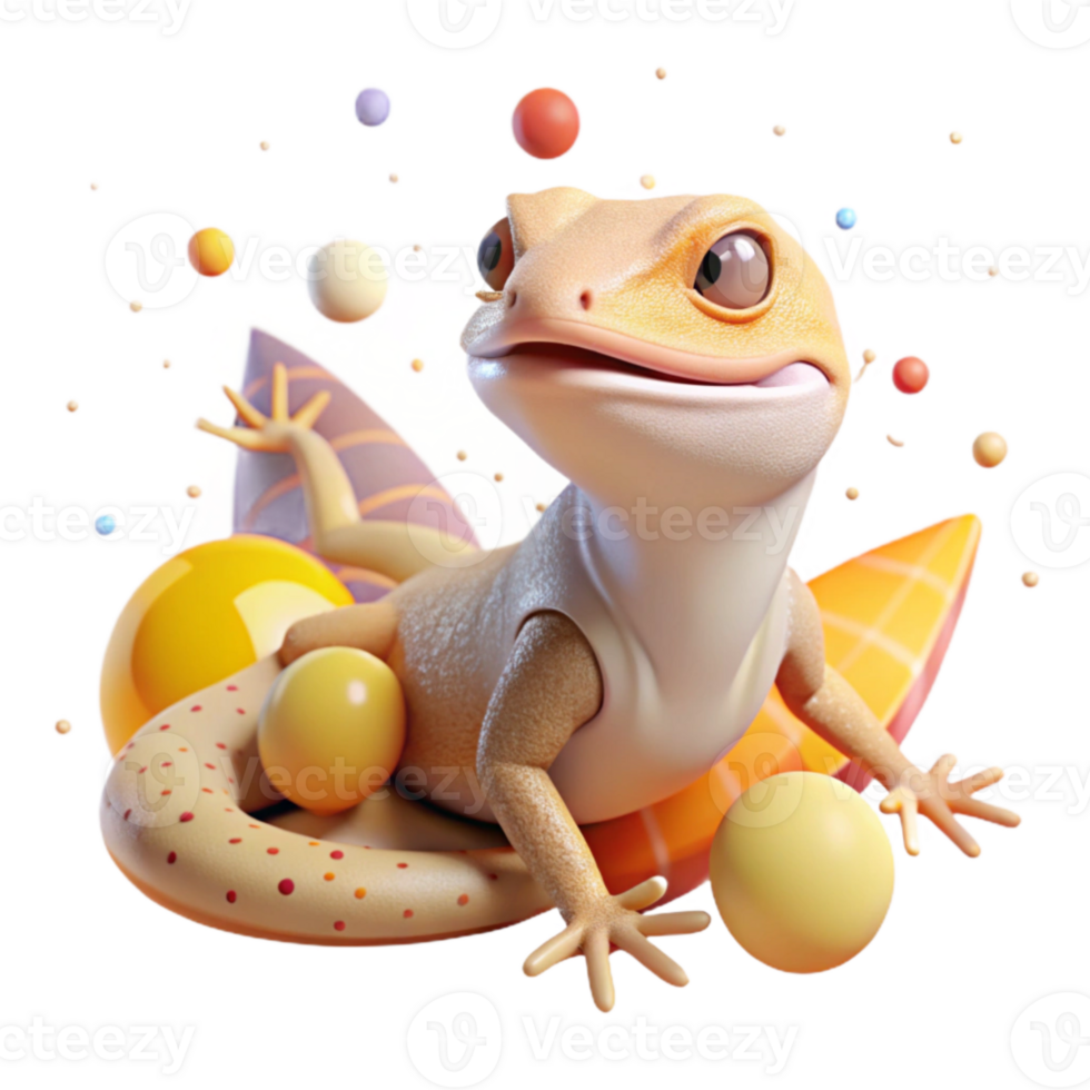 magnificent artistic Lizard Basking in Sun Transparent Background high resolution png