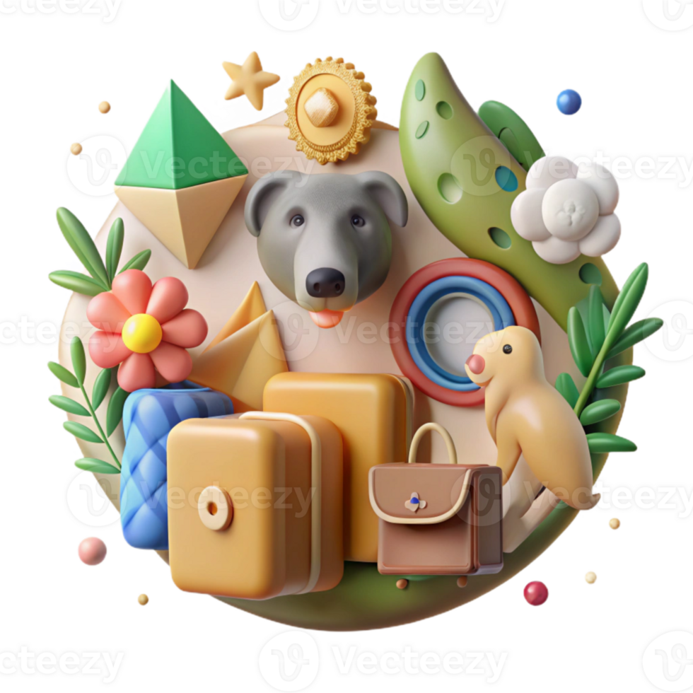 impressive abstract Protecting Endangered Animals Icon Set Isolated Cutout professional png