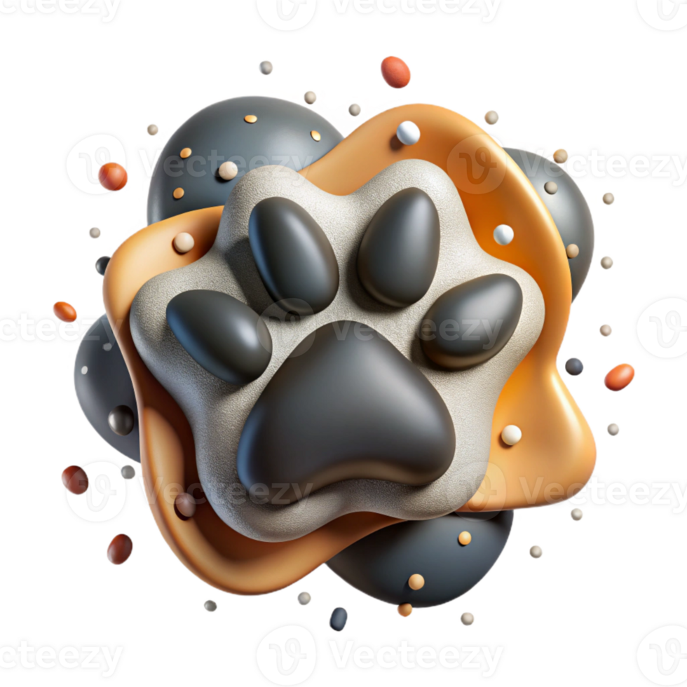 beautiful classic Raccoon Paw Print High Contrast Cutout png