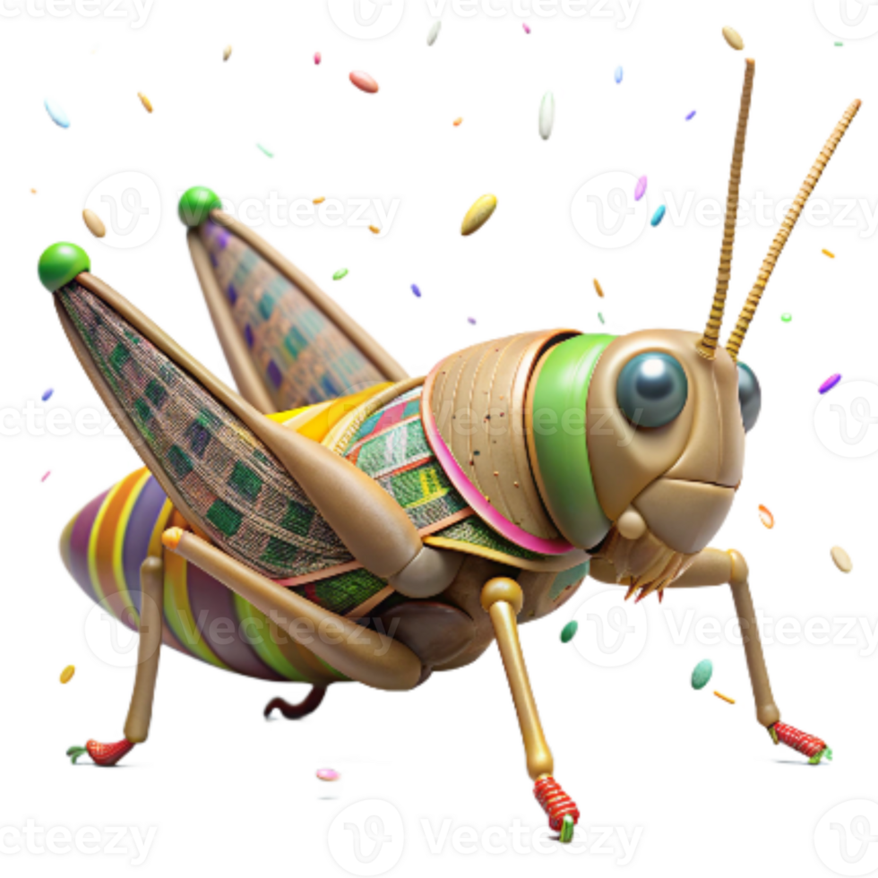 magnificent abstract Native Grasshopper Side View Isolated Background Transparent genuine png