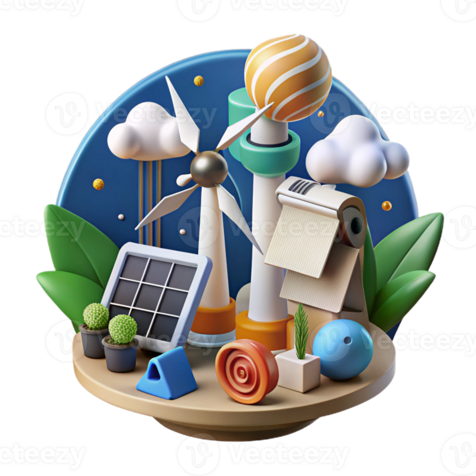 wonderful artistic Renewable Energy Infographic Cutout high resolution png