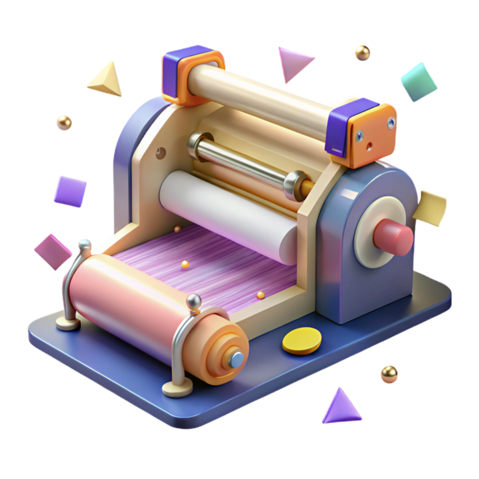 wonderful rustic Laminating Machine Rollers Isolated professional png