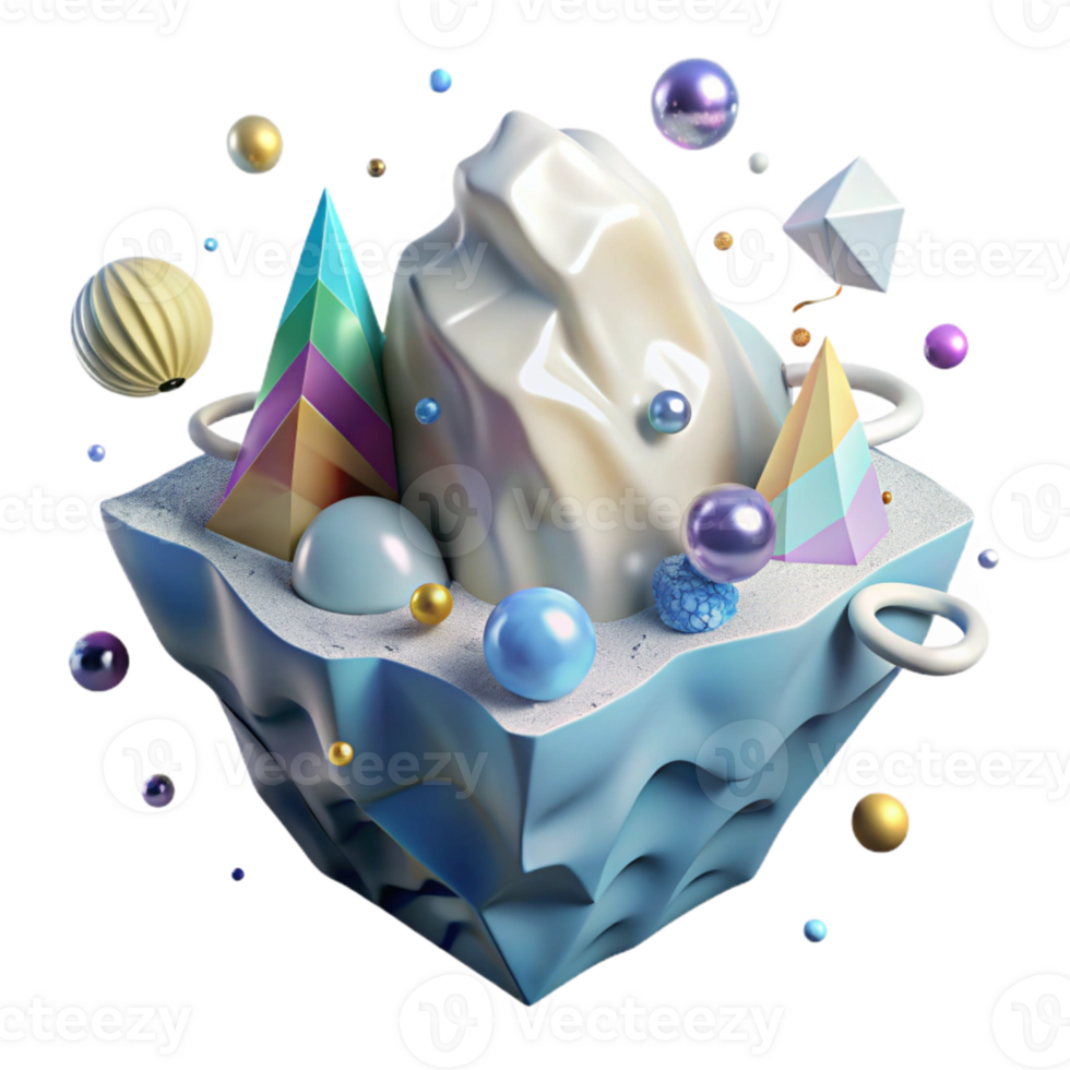 magnificent vintage Iceberg Floating Ocean Arctic Landscape Isolated premium png