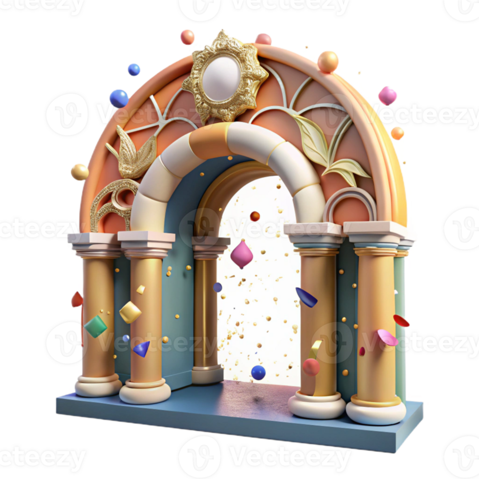elegant minimalist Ornate Archway Isolated with Intricate Detail exclusive png