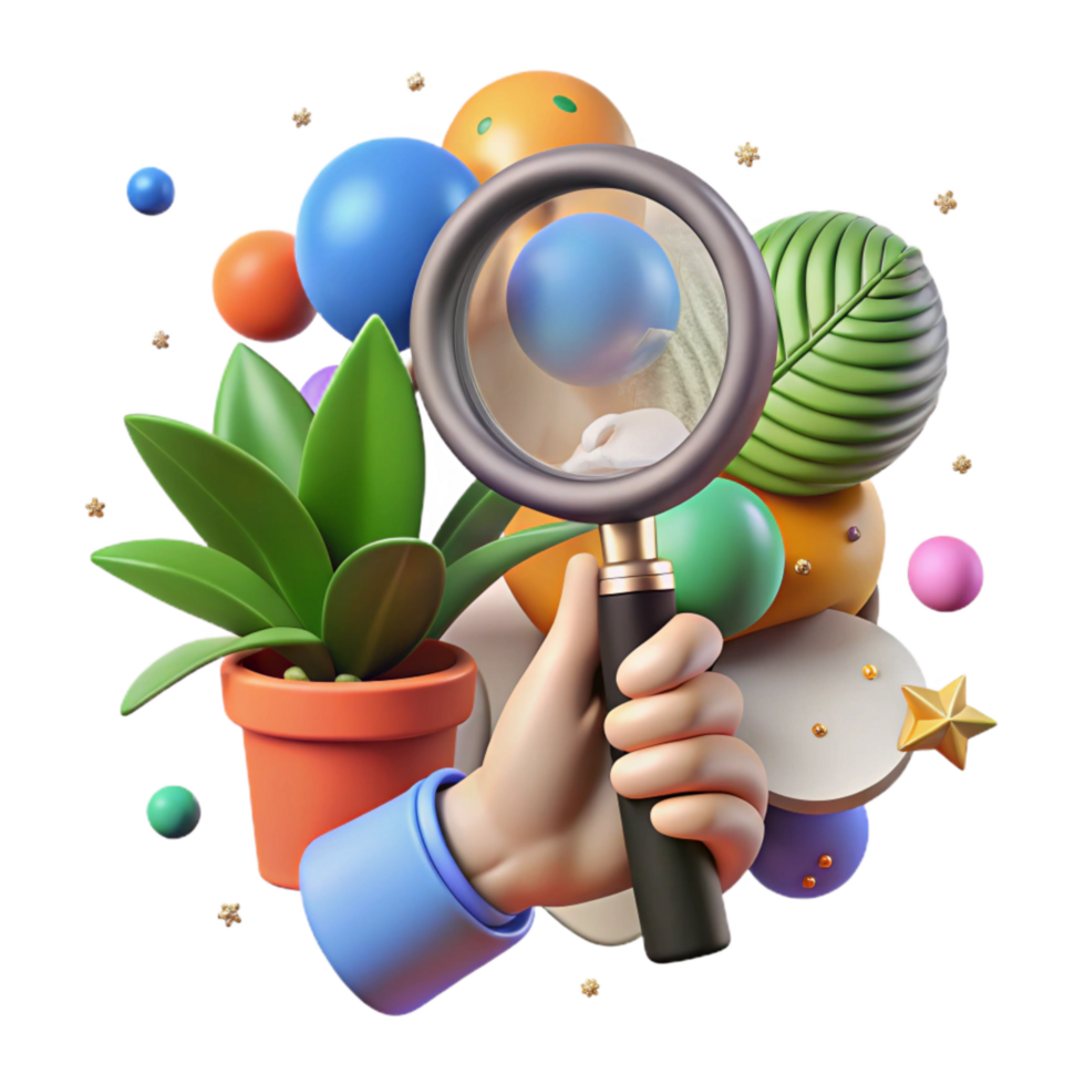 extraordinary minimalist Hand Holding Magnifying Glass Over Map Isolated exclusive png
