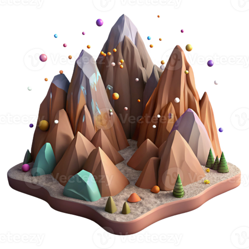 beautiful creative Mountain Range with Dramatic Cliffs and Valleys Cutout with Rugged Terrain high resolution png