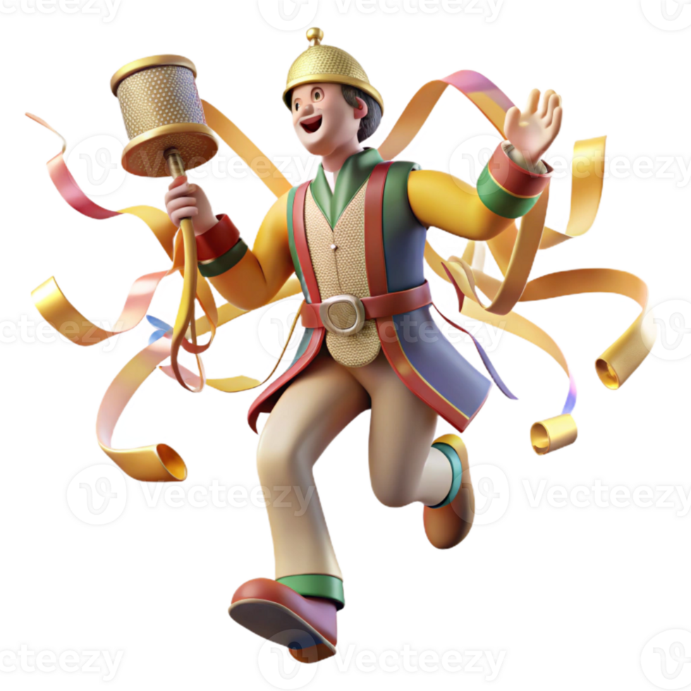 stunning contemporary Morris Dancer Bells and Ribbons Cutout Lively Motion exclusive png