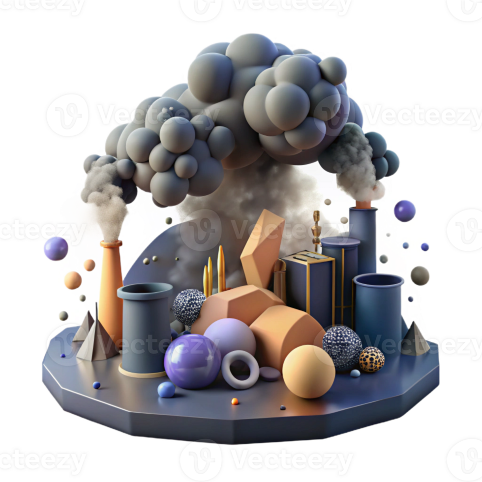 wonderful traditional Polluted Air with Smoke Particles Dark Tone Cutout premium png