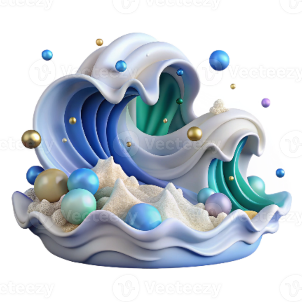 stunning classic Ocean Waves with Whitecaps Isolated professional png